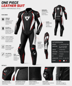Custom One Piece Leather Racing Suit Manufacturer OEM ODM Private Label Motorcycle Racing Apparel